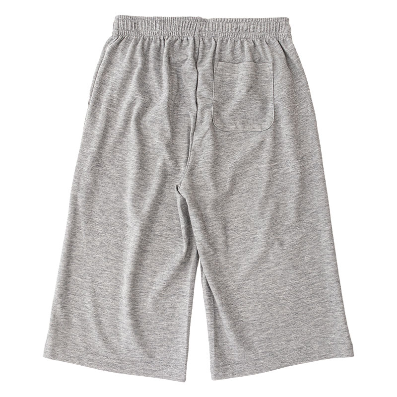 レディース 裏メッシュ 7分丈パンツ杢グレー