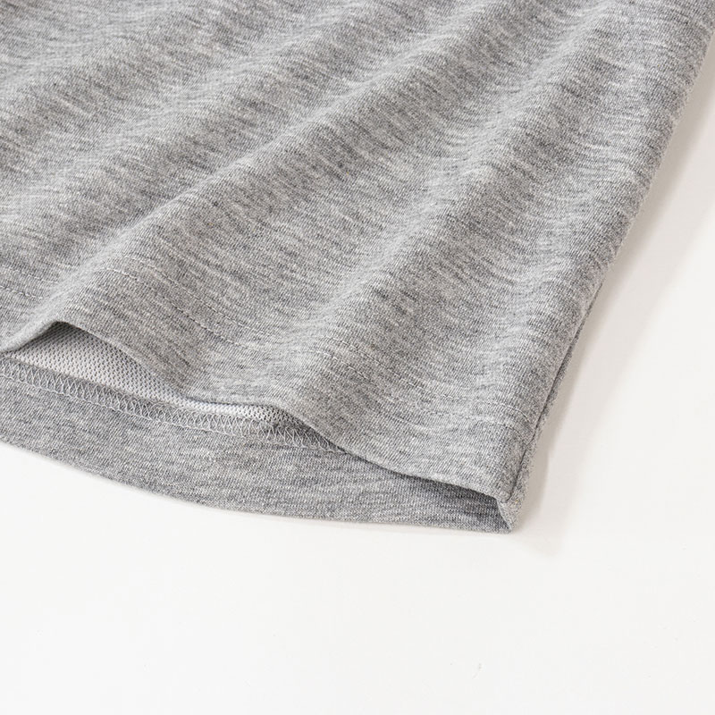 レディース 裏メッシュ 7分丈パンツ杢グレー