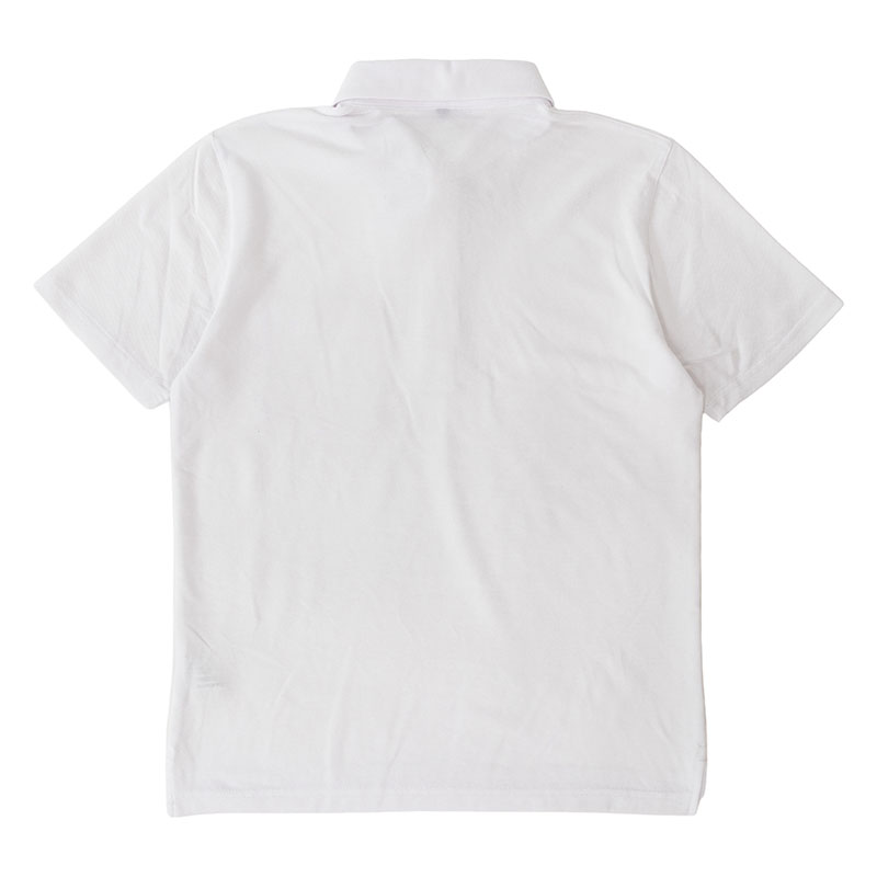 メンズ DRYポロシャツ 半袖 胸ポケット付 ホワイト