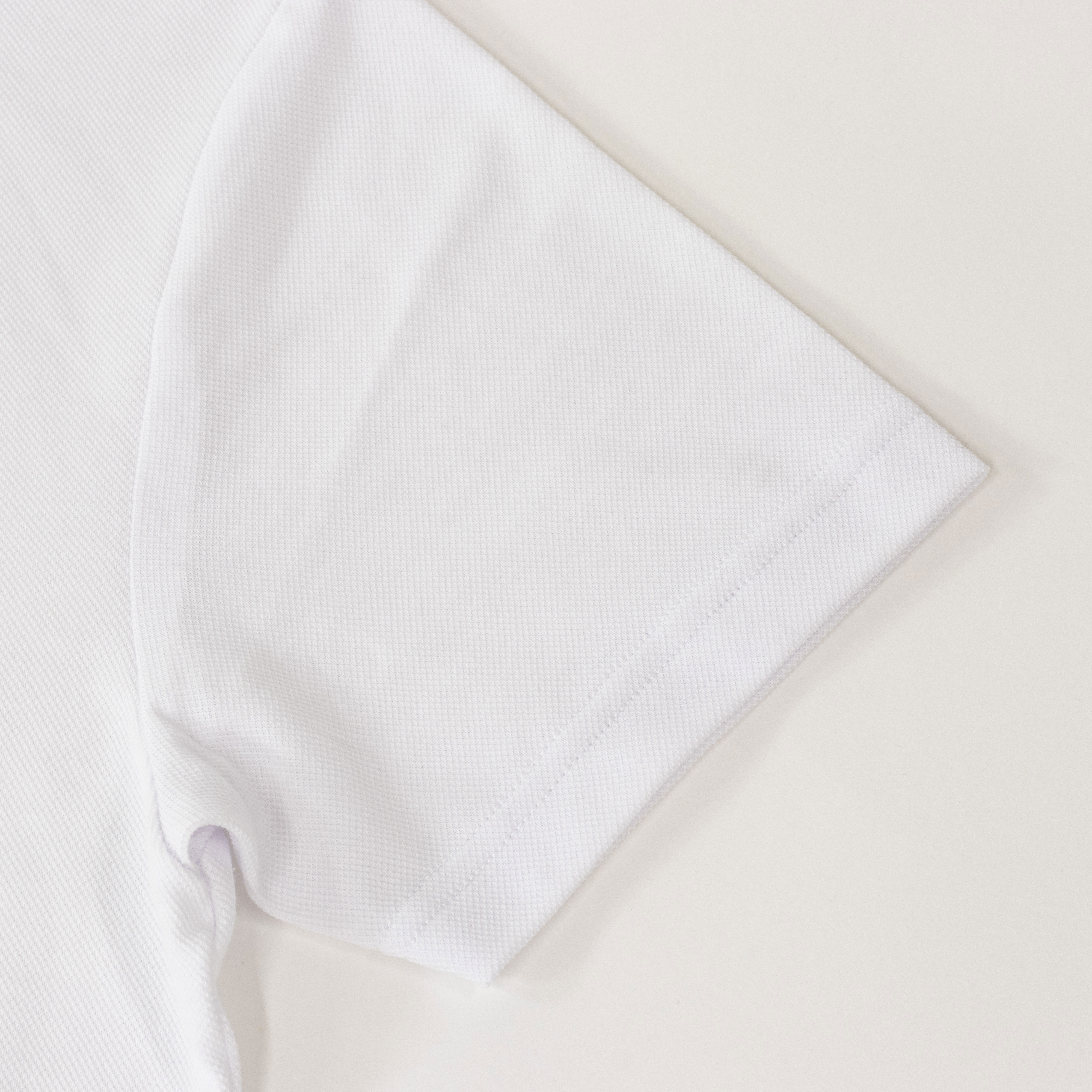 メンズ DRYポロシャツ 半袖 胸ポケット付 ホワイト