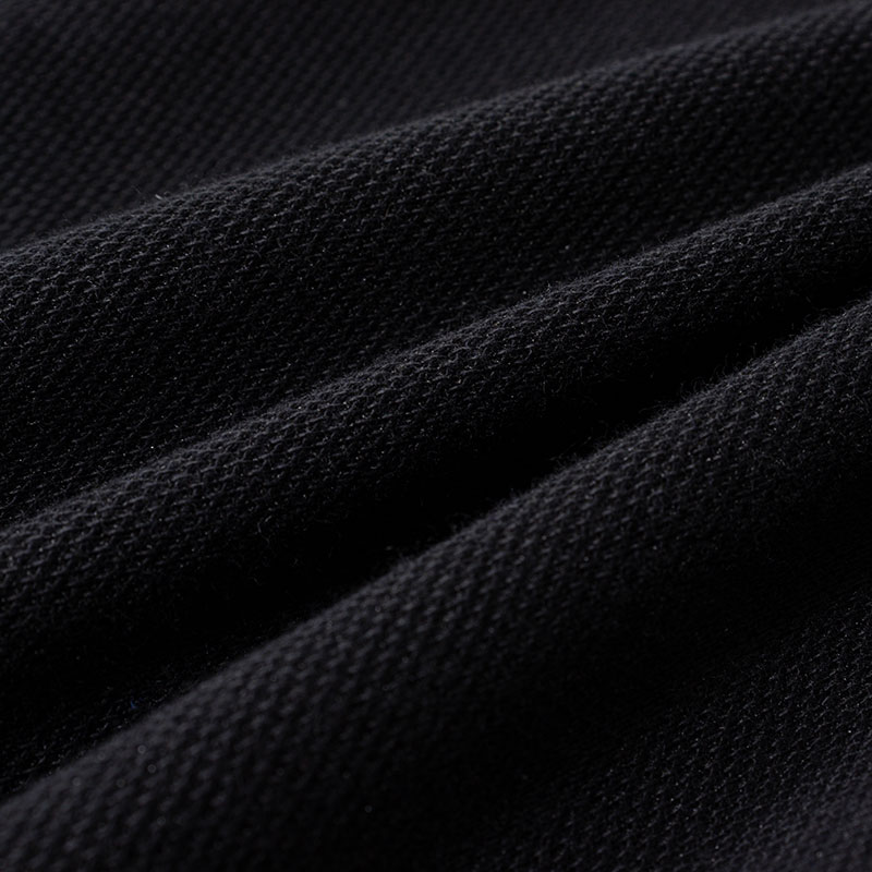 メンズ DRYポロシャツ 半袖 胸ポケット付 ブラック