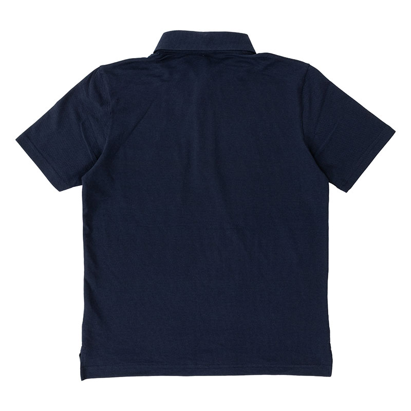 メンズ DRYポロシャツ 半袖 胸ポケット付 ネイビー