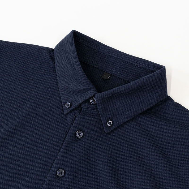 メンズ DRYポロシャツ 半袖 胸ポケット付 ネイビー