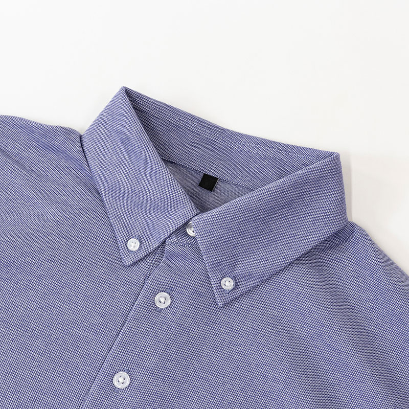 メンズ DRYポロシャツ 半袖 胸ポケット付 杢ブルー