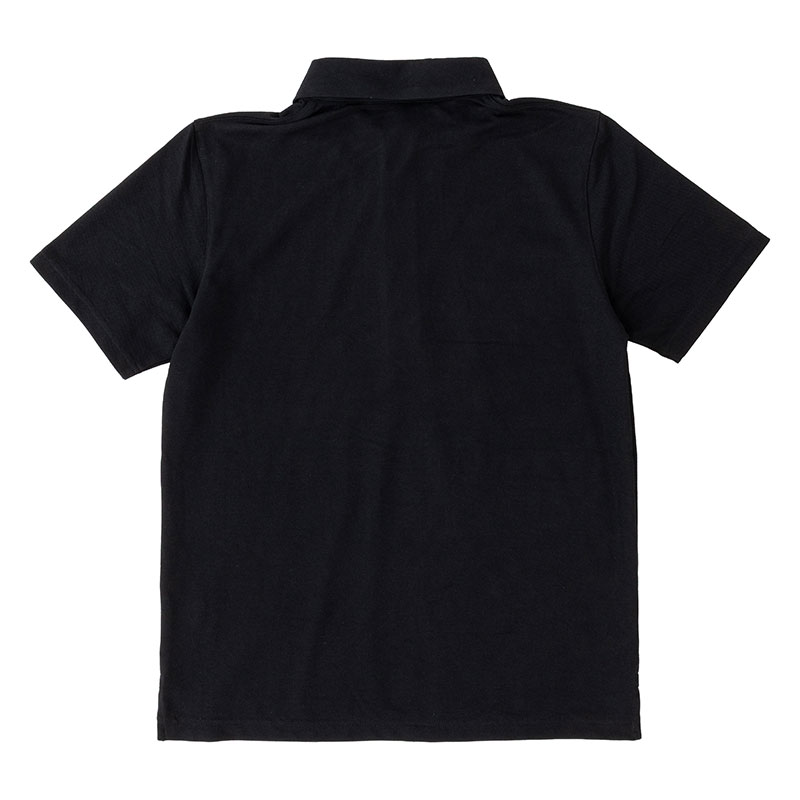メンズ DRYポロシャツ 半袖 ボタンダウン ブラック