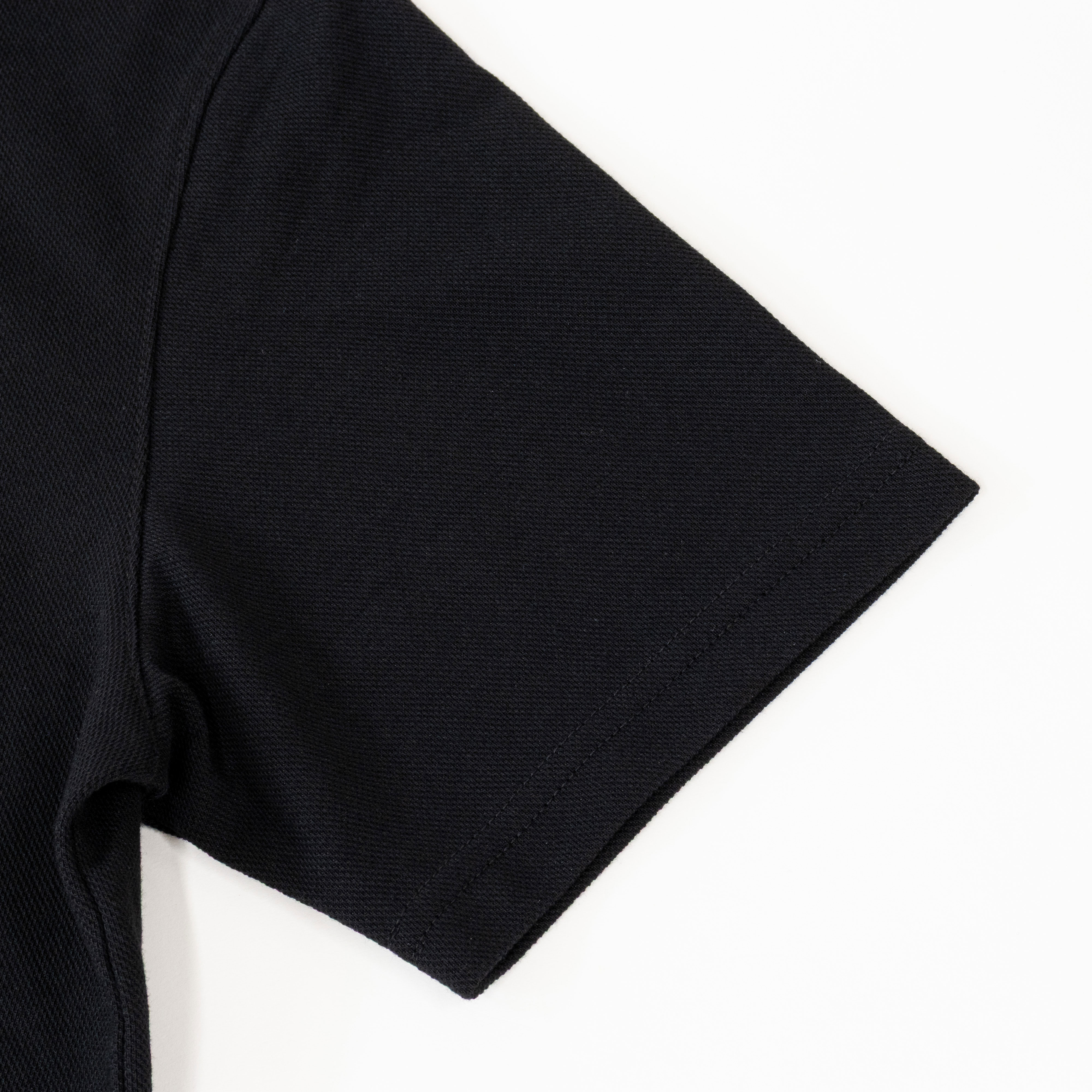 メンズ DRYポロシャツ 半袖 ボタンダウン ブラック