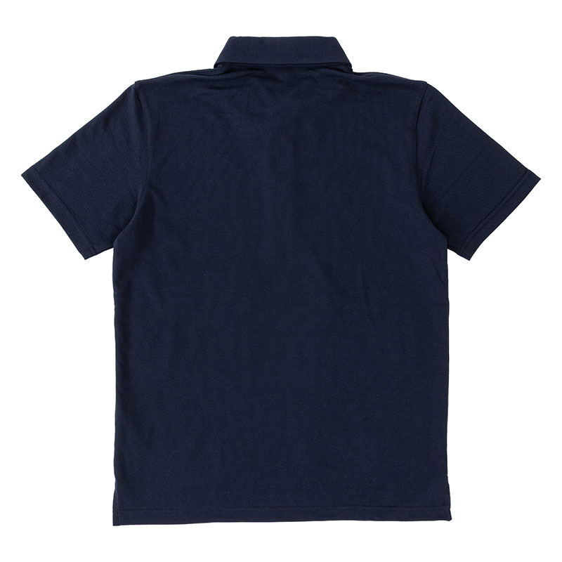 メンズ DRYポロシャツ 半袖 ボタンダウン ネイビー