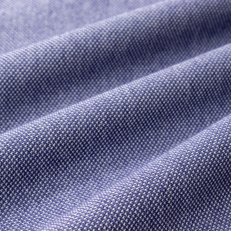 メンズ DRYポロシャツ 半袖 ボタンダウン 杢ブルー