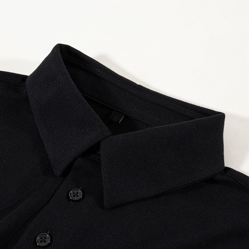 メンズ DRYビッグポロシャツ 半袖 ブラック