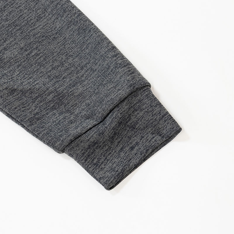 メンズ DRYメッシュTシャツ 長袖 杢チャコール