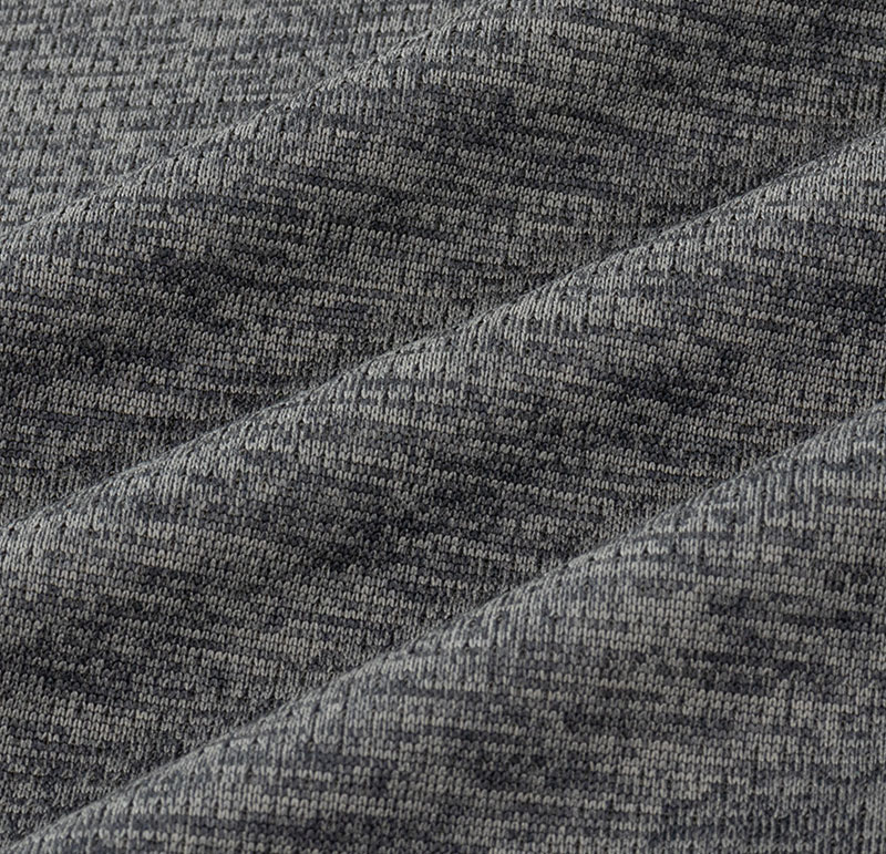 メンズ DRYメッシュTシャツ 長袖 杢チャコール