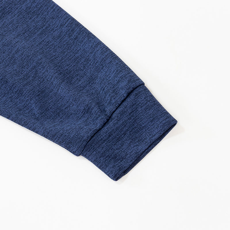 メンズ DRYメッシュTシャツ 長袖 杢ネイビー