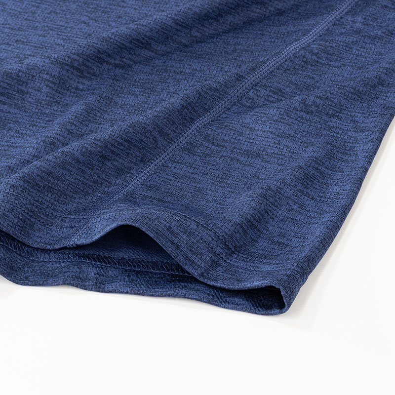 メンズ DRYメッシュTシャツ 長袖 杢ネイビー