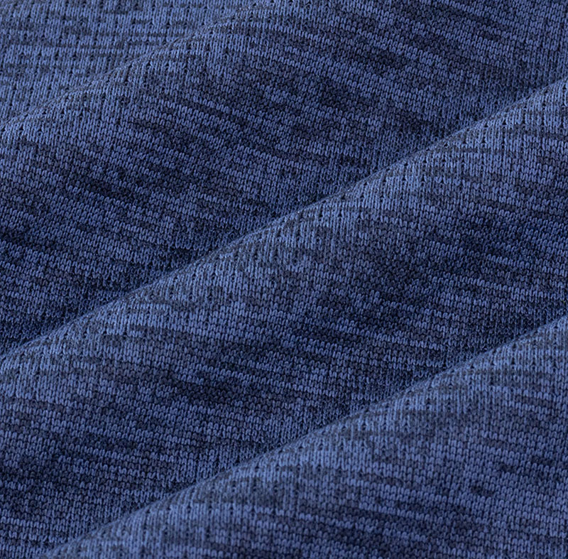 メンズ DRYメッシュTシャツ 長袖 杢ネイビー