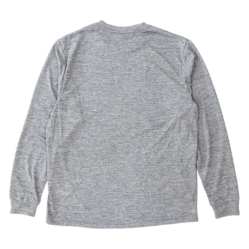 メンズ DRYメッシュTシャツ 長袖 杢グレー