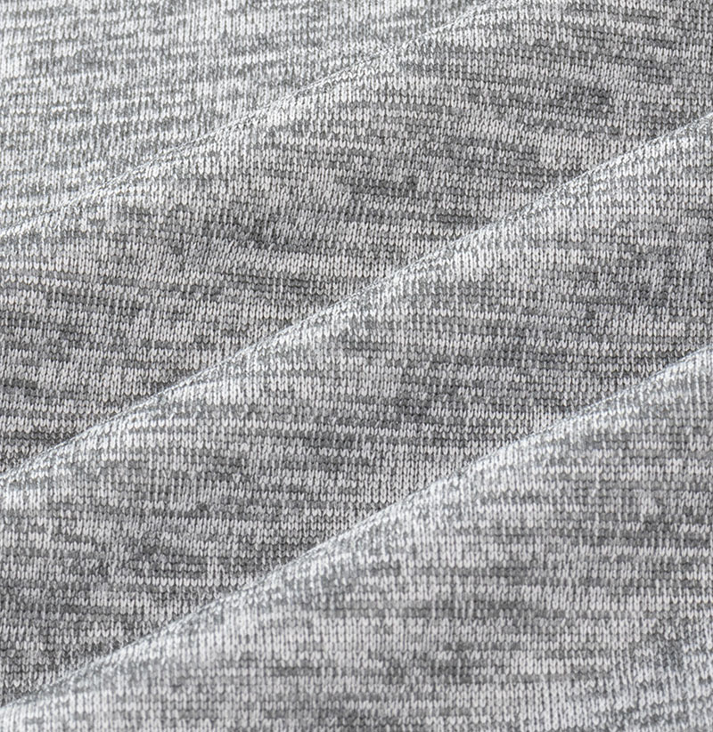 メンズ DRYメッシュTシャツ 長袖 杢グレー