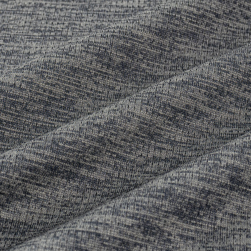 メンズ DRY メッシュTシャツ 丸首 杢チャコール