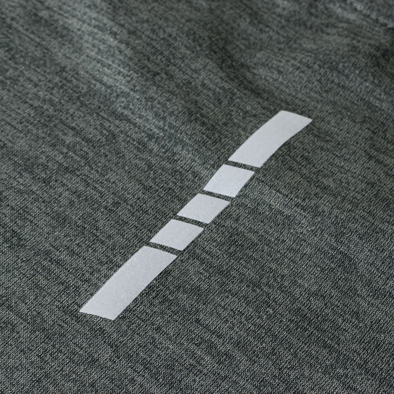 メンズ DRY メッシュTシャツ 丸首 杢グリーン