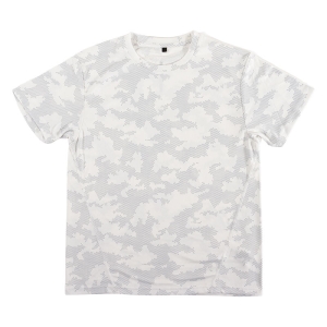 メンズ DRY メッシュTシャツ 丸首 ホワイト