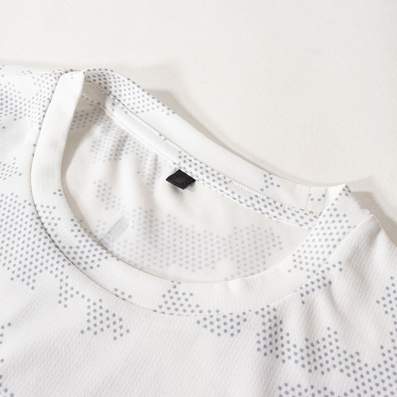 メンズ DRY メッシュTシャツ 丸首 ホワイト