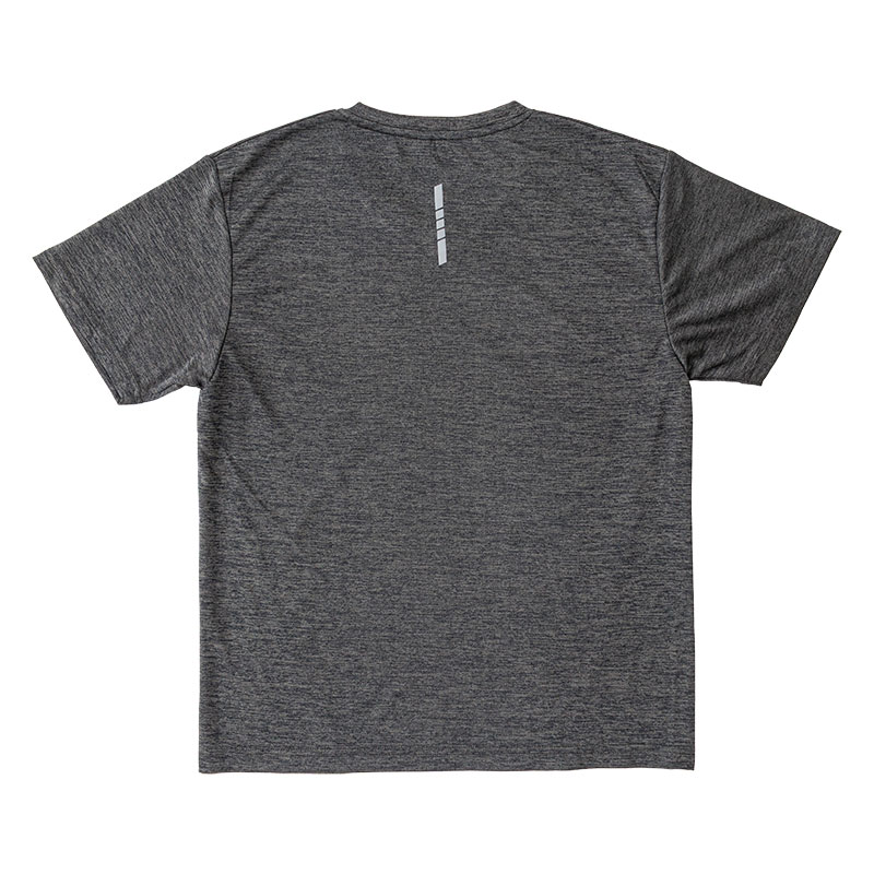 メンズ DRY メッシュTシャツ V首 杢チャコール