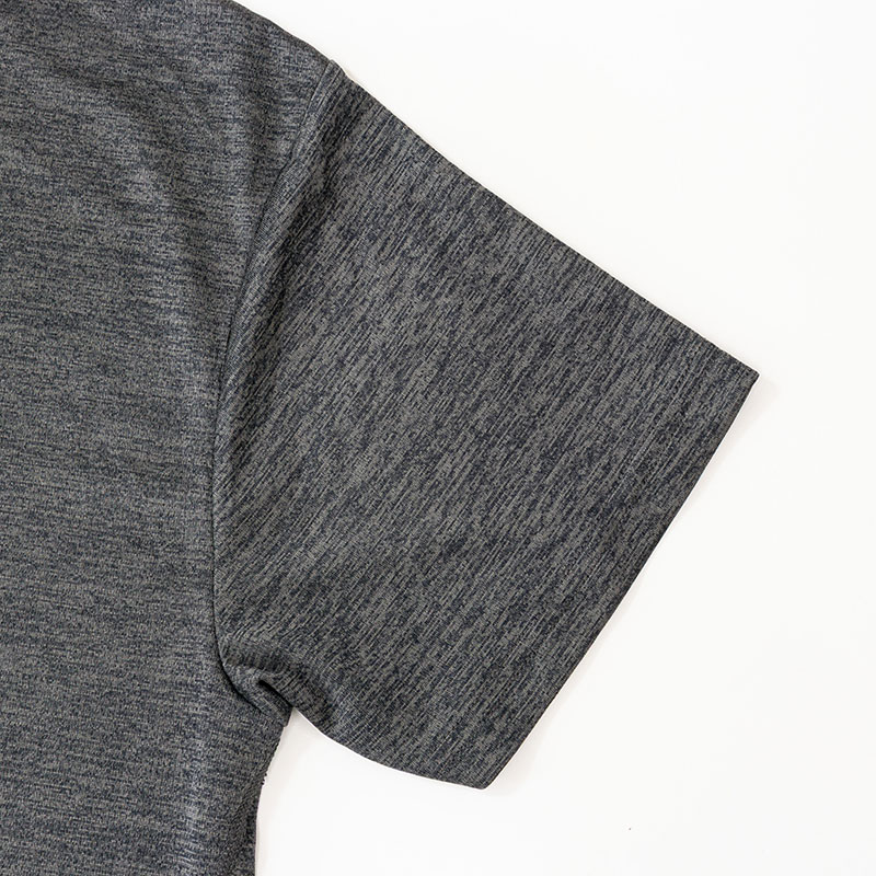 メンズ DRY メッシュTシャツ V首 杢チャコール