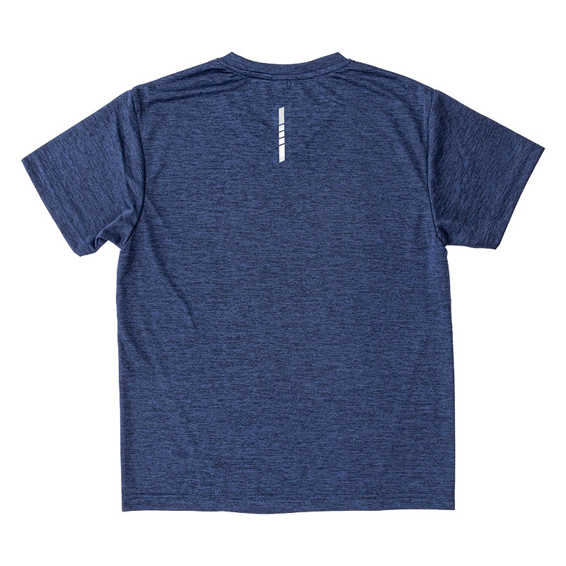メンズ DRY メッシュTシャツ V首 杢ネイビー