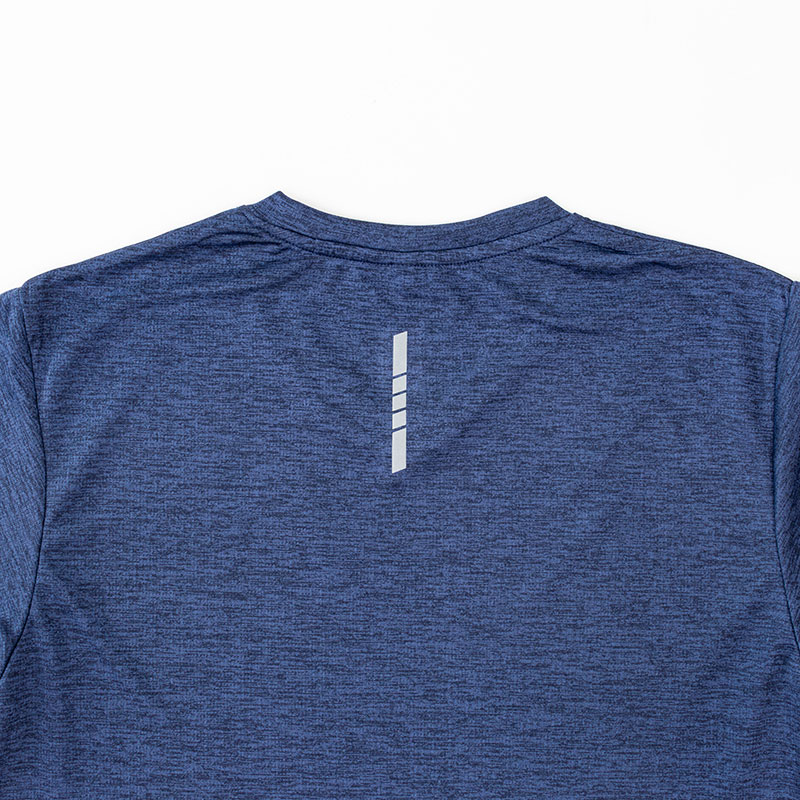 メンズ DRY メッシュTシャツ V首 杢ネイビー