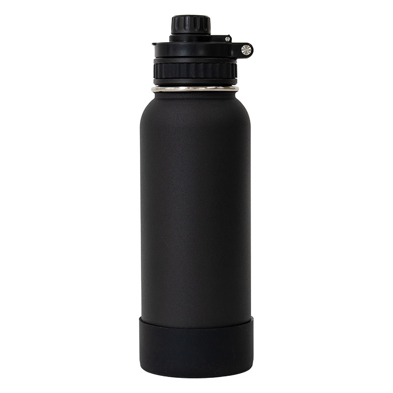 持ち運びに便利な アウトドアボトル 1200ml 保冷専用 ブラック