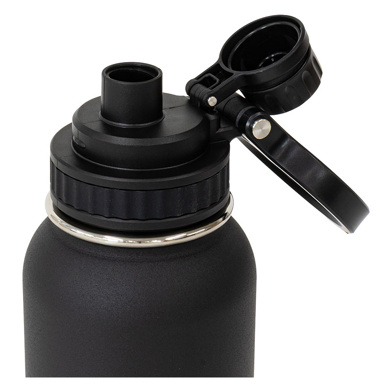 持ち運びに便利な アウトドアボトル 1200ml 保冷専用 ブラック