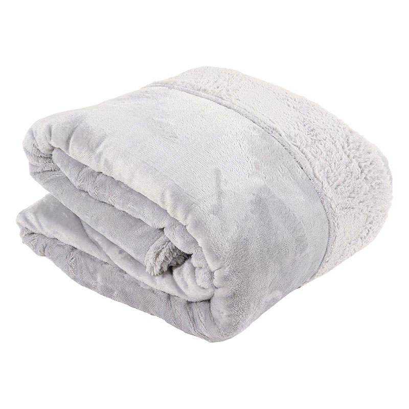 毛布としても使える 掛けふとんカバー シングル(150×210cm)ライトグレー