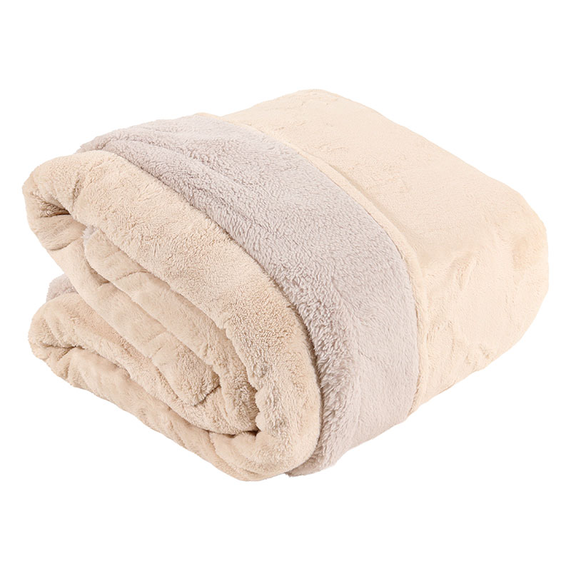 毛布としても使える 肌触りの良い あったか掛けふとんカバー シングル(150×210cm) ベージュ