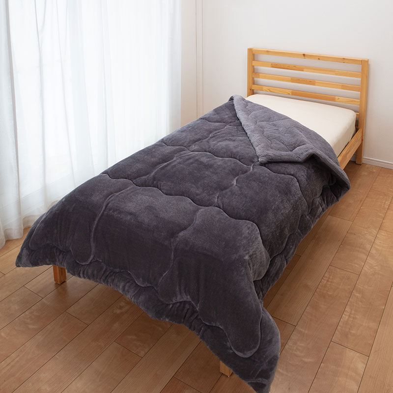 あったか掛け布団 GY シングル 150×210cm グレー