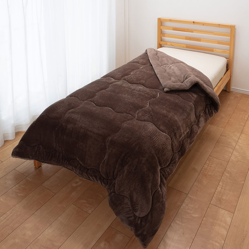 あったか掛け布団 BR シングル 150×210cm ブラウン