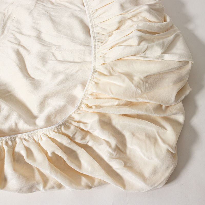 あったからくらく BOXシーツ マットレス・敷きふとん両用 シングル～セミダブル(100～120×200cm)アイボリー