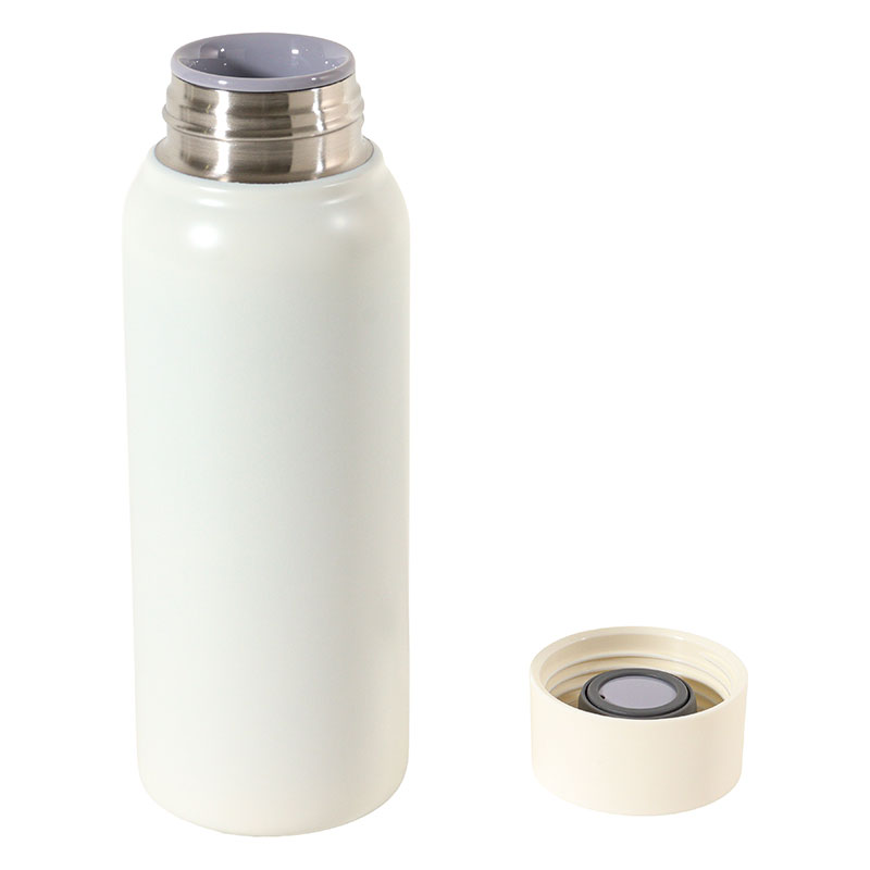 軽量ステンレスマグボトル スクリュータイプ 600ml 保温・保冷 ホワイト