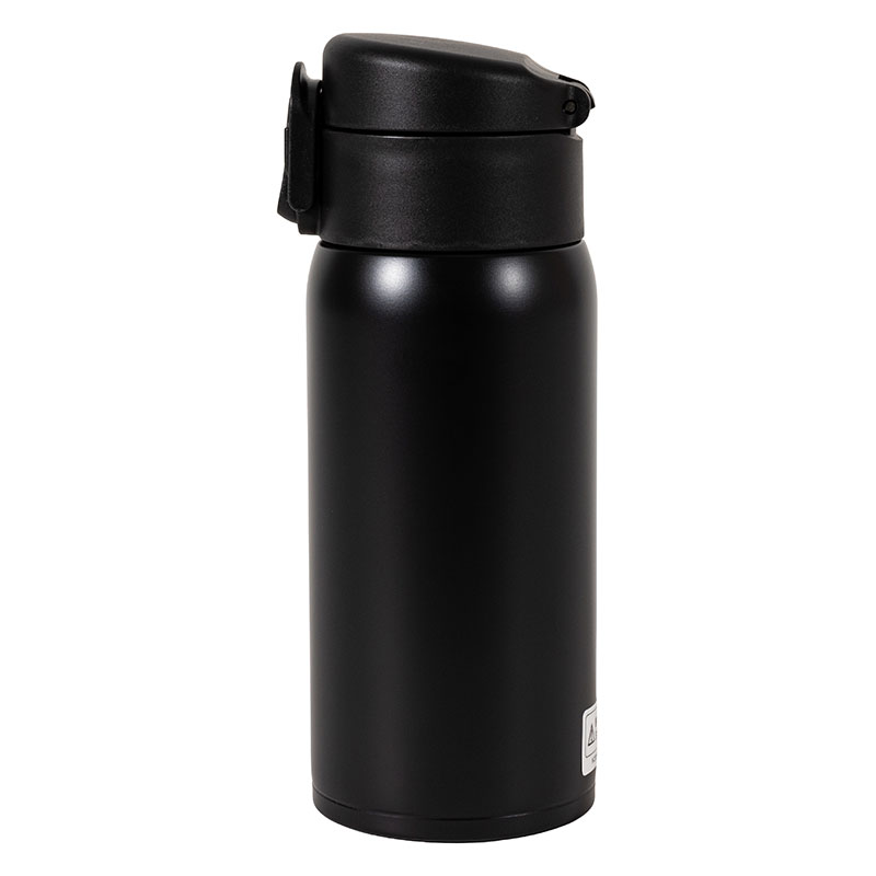 軽量ステンレスマグボトル ワンタッチタイプ 350ml 保温・保冷 ブラック