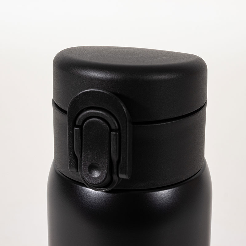 軽量ステンレスマグボトル ワンタッチタイプ 350ml 保温・保冷 ブラック