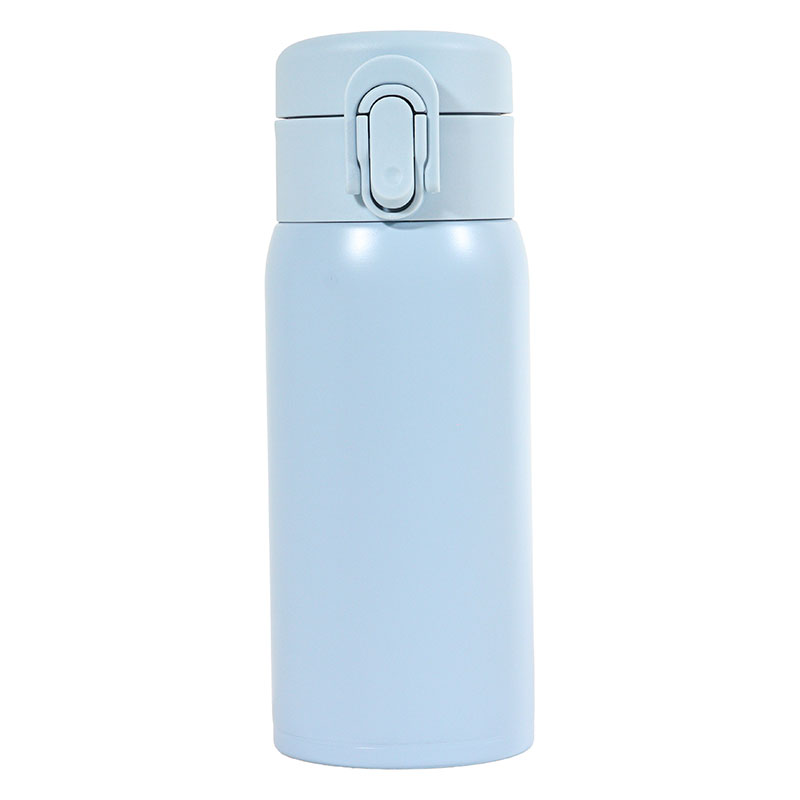 軽量ステンレスマグボトル ワンタッチタイプ 350ml 保温・保冷 ブルー