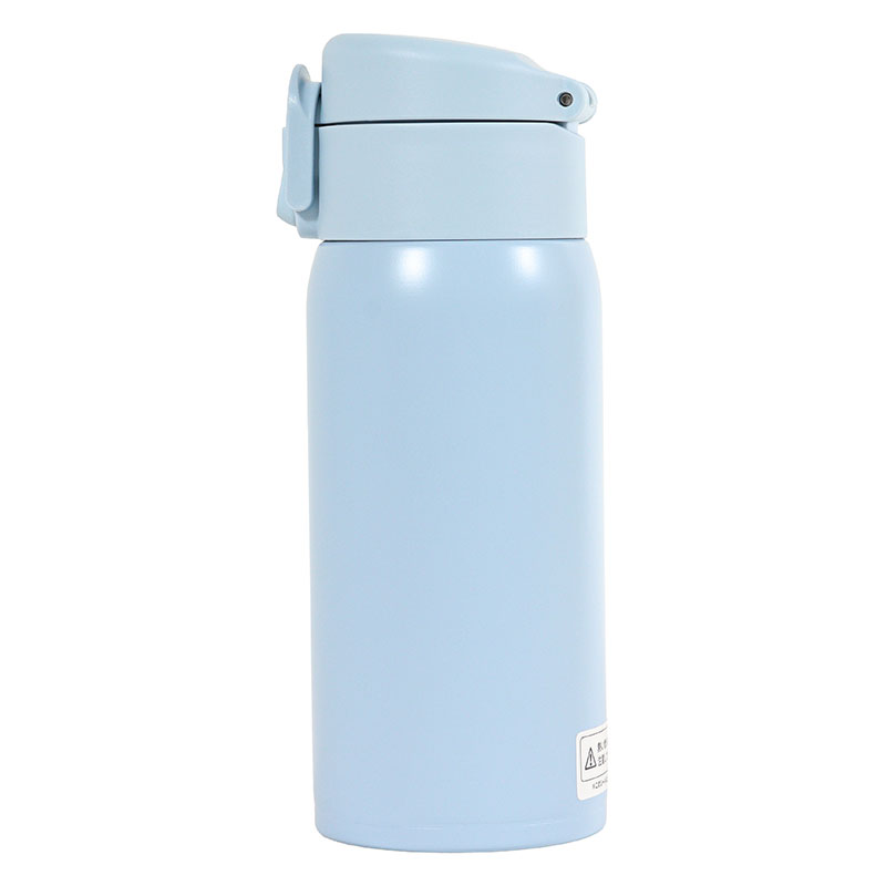 軽量ステンレスマグボトル ワンタッチタイプ 350ml 保温・保冷 ブルー