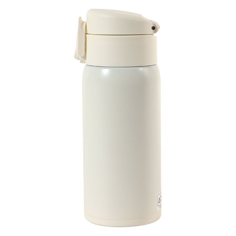軽量ステンレスマグボトル ワンタッチタイプ 350ml 保温・保冷 ホワイト