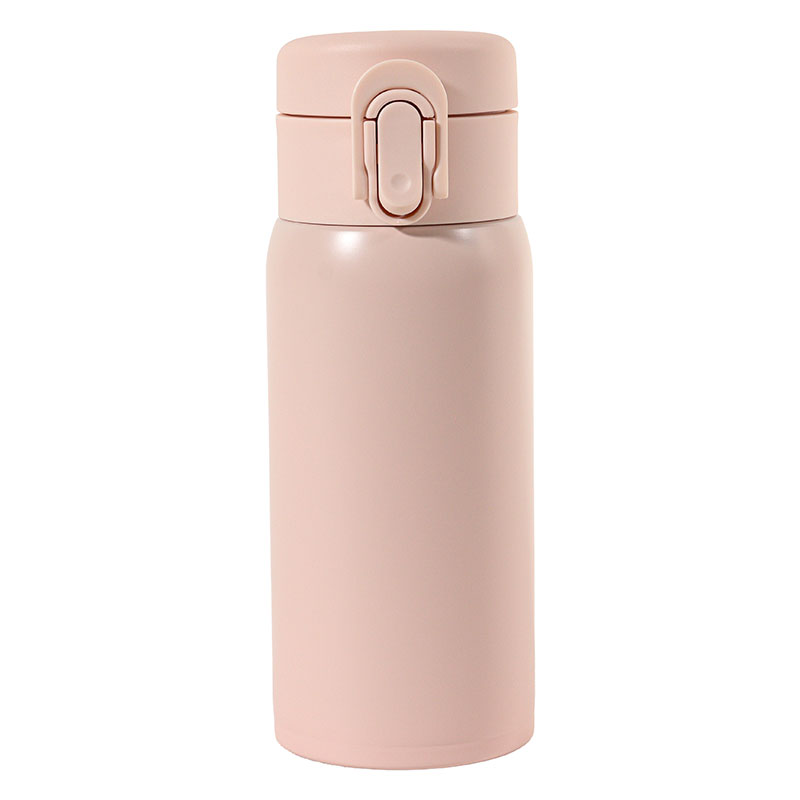 軽量ステンレスマグボトル ワンタッチタイプ 350ml 保温・保冷 ピンク