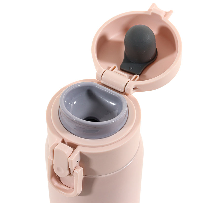 軽量ステンレスマグボトル ワンタッチタイプ 350ml 保温・保冷 ピンク
