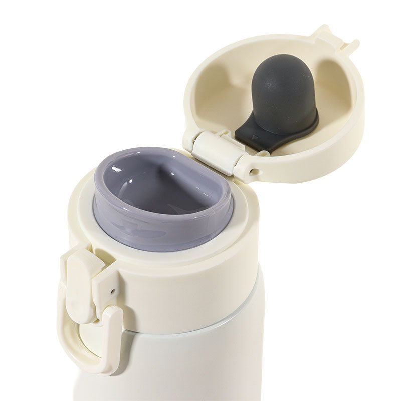 軽量ステンレスマグボトル ワンタッチタイプ 480ml 保温・保冷 ホワイト