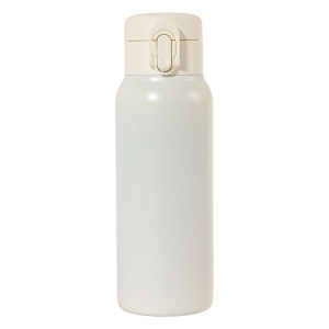 軽量ステンレスマグボトル ワンタッチタイプ 600ml 保温・保冷 ホワイト