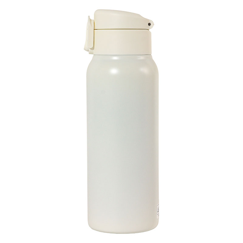 軽量ステンレスマグボトル ワンタッチタイプ 600ml 保温・保冷 ホワイト