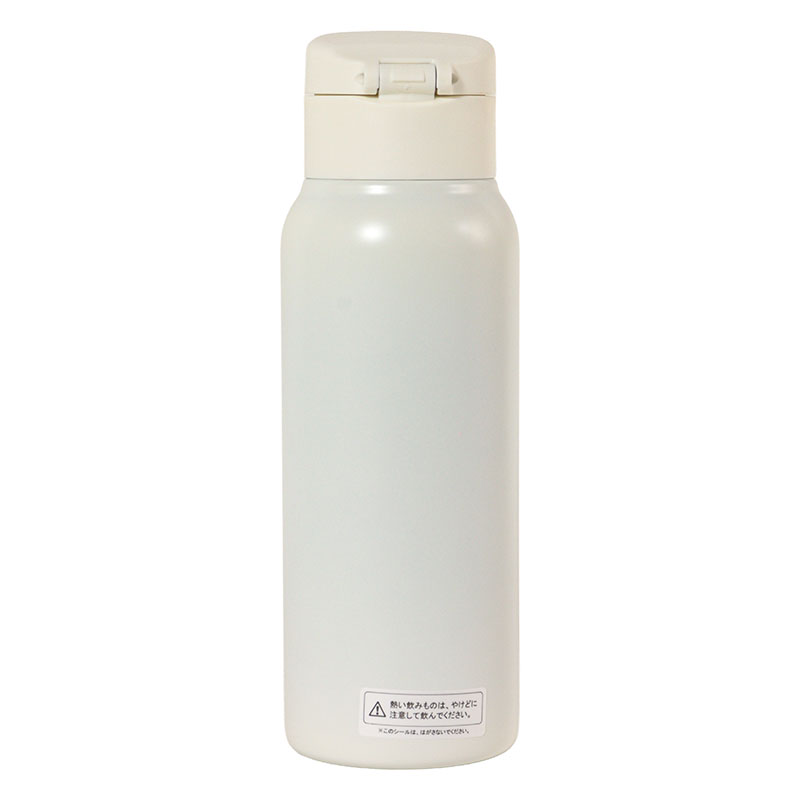 軽量ステンレスマグボトル ワンタッチタイプ 600ml 保温・保冷 ホワイト