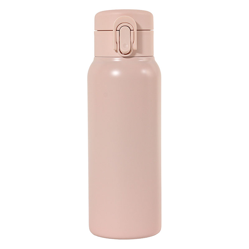 軽量ステンレスマグボトル ワンタッチタイプ 600ml 保温・保冷 ピンク