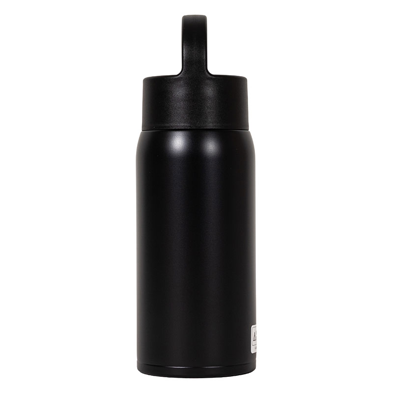 持ち手付 軽量ステンレスマグボトル スクリュータイプ 350ml 保温・保冷 ブラック