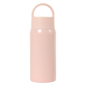 持ち手付 軽量ステンレスマグボトル スクリュータイプ 350ml 保温・保冷 ピンク